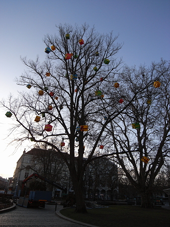 マルメの町のクリスマスツリー