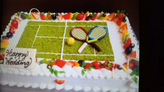 テニスサークル同期の結婚式 祇園 ウェディングケーキがかわいすぎ 写真共有サイト フォト蔵