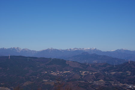 小野子山から