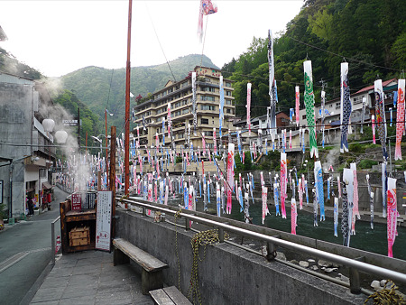 杖立温泉の鯉のぼり(2)